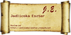 Jedlicska Eszter névjegykártya