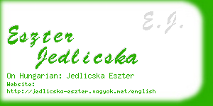 eszter jedlicska business card